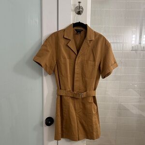 Club Monaco Camel Short Sleeve Romper